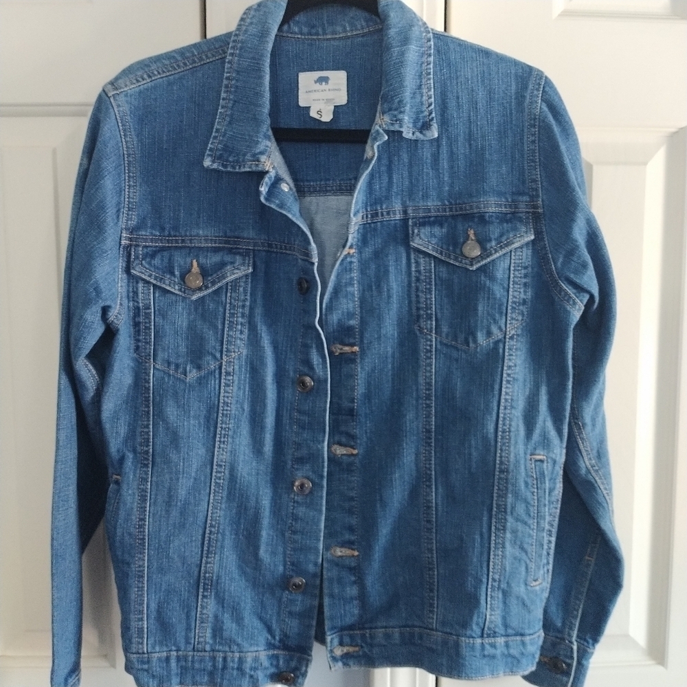 American Rhino Groovy Lava Lamp Denim Jacket S - Picture 2 of 8